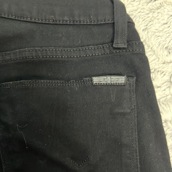 Hudson Nico Mid-Rise Super Skinny Black Distressed Denim Size 26 - Picture 9 of 12
